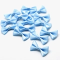 Noeuds en ruban de satin bleu ciel pour accessoires de cheveux DIY et décorations - 25 Pièces/Paquet (4x2,5 cm) / Bleu clair