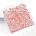 Pink orange jelly bubble beads in acrylic box for DIY jewelry making and handmade necklaces - 50 Pieces / Color 25# 8mm
