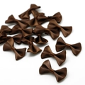 Noeuds en ruban de satin marron pour accessoires de cheveux DIY et projets créatifs - 25 Pièces/Paquet (4x2,5 cm) / Café