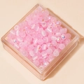 Irisierende rosa Glasperlen für DIY-Schmuckherstellung in einer klaren Box - 4mm (Öffnung ca. 1mm, 450g/Packung, ca. 6750 Stk.) / Rosa