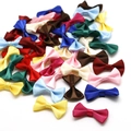 Petits nœuds en ruban de satin coloré pour accessoires de cheveux et bricolage DIY - 50 Pièces/Paquet (4x2,5 cm) / Couleurs Mélangées Aléatoires