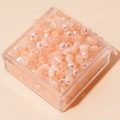 Zarte pfirsichfarbene AB-Glanzperlen für DIY-Schmuck in einer Klarsichtbox - 4mm (Öffnung ca. 1mm, 450g/Packung, ca. 6750 Stk.) / Blassgrün