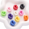 Perles en acrylique lettre G colorées de différentes teintes pour bijoux DIY et artisanat - Largeur 14-21mm Hauteur 20-21mm Trou 5mm 500g/Paquet / Lettre G Couleurs Mélangées Aléatoires (Environ 156 pcs)