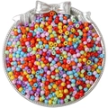 Kleurrijke ronde glazen kralen met olieverf-effect voor DIY sieraden op een zilveren dienblad - 4mm (10g/Pak) / Groene Mix Serie