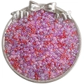 Assortiment de perles de verre 4mm roses et rouges pour bijoux DIY sur plateau - 4mm (Ouverture Environ 1mm) / 10g/Paquet(env. 160 pièces) / Combo DJ Pourpre-Rouge