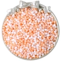 Mix van lichtoranje en crèmewitte glazen kralen voor DIY sieraden maken - 4mm (10g/Pak) / Snow Bud Serie