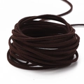 Plat 3mm donkerbruin imitatie suède koord voor handgemaakte sieraden en dromenvangers - 3mm (Werkelijk 2.5-2.6mm) / Ongeveer 90m/Rol / koffiekleur