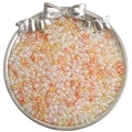 Perles de rocaille de 4 mm crème et colorées pour bijoux DIY dans un plat décoratif - 4mm (Ouverture Environ 1mm) / 10g/Paquet(env. 160 pièces) / Série DJ Orange