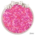 Perline di vetro smerigliato da 2mm nei toni rosa e viola per gioielli fai da te - 3mm / Serie Rosso Porpora