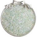 Perles de rocaille 4mm irisées vert clair pour bijoux DIY dans un plateau argenté - 4mm (Ouverture Environ 1mm) / 10g/Paquet(env. 160 pièces) / Série DJ Vert Clair