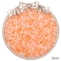 Perline di vetro arancione smerigliato 2mm per gioielli fai-da-te su vassoio d'argento - 3mm / Serie Arancione