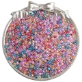 Mélange de perles en résine AB translucides de 4mm pour la création de bijoux DIY - 4mm (Ouverture Environ 1mm) / 10g/Paquet(env. 160 pièces) / Série DJ Couleurs Mixtes