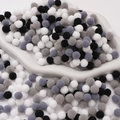 DIY colorful polyester pompoms in black white and gray tones for handmade crafts - 1cm (200 Pieces/Pack) / Black & White Series