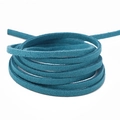Blaugrünes 3mm Wildlederband für DIY-Armbänder mit weicher Samtstruktur auf weißem Grund - 3mm (Tatsächlich 2.5-2.6mm) / Ca. 90m/Rolle / Zartblau