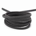 Dunkelgraue Wildlederschnur 3mm Samtband flache Schnur für DIY Halsketten und Armbänder - 3mm (Tatsächlich 2.5-2.6mm) / Ca. 90m/Rolle / Dunkelgrau