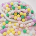 Macaron color polyester pom-poms for DIY crafts and handmade doll decorations - 1.5cm (100 Pieces/Pack) / Macaron Series