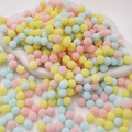 Assorted pastel macaron pom-poms in pink, yellow and blue for DIY handmade crafts - 1cm (200 Pieces/Pack) / Light Mixed Theme