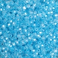 Sky blue 4mm faceted glass spacer beads with translucent finish for DIY jewelry - 10g/Pack, Approx. 140 Beads, 4mm, Hole Approx. 1mm / Dreamy Lake Blue