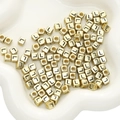 Square matte gold acrylic letter L beads for DIY handmade bracelet making - Letter L Square Antique Gold / 50 Pieces/Pack (6x6mm)