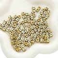 Square gold letter Z acrylic beads for DIY handmade bracelets and jewelry making - Letter Z Square Antique Gold / 50 Pieces/Pack (6x6mm)