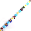 Bunte Millefiori Herzperlen aus Glas für DIY Halsketten und Armbänder Schmuckherstellung - 8mm / 39cm (ca. 53 Perlen) / Mehrfarbig