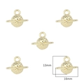 Golden alloy Saturn planet charms with textured surface for DIY jewelry making 13x16mm - Planet Style (Gold) / 2 Pcs/Set