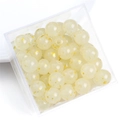 Perles en verre gelée crème de 10mm avec feuilles d'or pour bijoux DIY - 10mm / Poche zippée