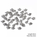 Vintage silver plated cylindrical beads with ethnic relief for DIY jewelry necklace - Embossed Cylindrical Style (BJI1048) / 20 Pieces/Pack (Length 8mm/Hole Dia 2mm) / Antique Silver