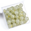 Perles en verre vert clair 10mm avec feuilles d'or pour création de bijoux DIY - 10mm / Gris