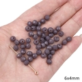 Faceted 6x4mm dark purple glass rondelle beads for DIY jewelry making and bracelets - Solid Wheel Bead / 6x4mm (Aperture approx 1mm) - 20 Pieces/Pack / Purple