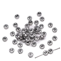 Antique silver round acrylic letter M beads for DIY jewelry making and threading - Letter M Round Style / 50 Pieces/Pack (4x7mm) / Silver