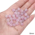 Lavender purple 8mm round glass beads for DIY jewelry with gold metal pins - Jelly Two-tone Beads / 8mm (Aperture approx 1mm) - 20 Pieces/Pack / Light Purple