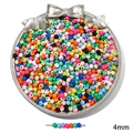 Colorful 4mm round cartoon alloy beads mix for DIY bracelet and necklace making - Round Beads / 4mm (5 Pieces/Pack) / Random Mixed Colors