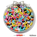 Colorful 4x9mm cartoon cylinder charms for DIY handmade bracelets and necklaces - Bamboo Joint / 4x9mm (5 Pieces/Pack) / Random Mixed Colors