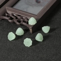 Light green glass lotus pod beads for DIY traditional hairpins and craft accessories - Bulk Packaging / Light Green