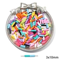 Colorful rectangular alloy beads in various vibrant glazed finishes for DIY jewelry - 3x10mm (5 Pieces/Pack)