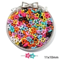 Colorful 11x10mm star shaped acrylic beads for DIY handmade jewelry and crafts - 11x10mm (5 Pieces/Pack)
