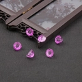 Traditional purple glass lotus flower beads for DIY hairpins and jewelry making - Bulk Packaging / Gradient Rose Red