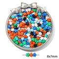 Colorful 8x7mm star-shaped acrylic beads for DIY cartoon jewelry making crafts - 8x7mm (5 Pieces/Pack)