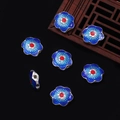 Blue enamel plum blossom spacer beads for DIY jewelry making handmade accessories - 1 Piece/Pack (12mm/Hole 2mm)