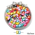 Cartoon star shaped eye design alloy beads 10x7mm for DIY colorful jewelry making - 10x7mm (2 Pieces/Pack)