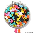 Colorful 13x10mm butterfly bow acrylic beads for children DIY jewelry making charms - 13x10mm (4 Pieces/Pack)