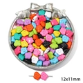 Cloud-shaped smile beads for DIY bracelets and necklaces, colorful mix, 12x11mm - 12x11mm (4 Pieces/Pack)