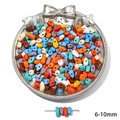 Mixed color 6-10mm cartoon star alloy charms for DIY handmade bracelets and necklaces - 6-10mm (5 Pieces/Pack)