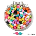 Colorful 8x11mm skull shaped acrylic loose beads for DIY cartoon jewelry making - 8x11mm (5 Pieces/Pack)