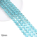 Perles en pierre synthétique turquoise 12mm avec signe de paix creux pour bijoux DIY - Signe de paix / Environ 33 pcs (38cm/Paquet) / Bleu