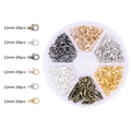 12mm Karabinerverschluss Set in sechs Metallfarben mit Kunststoff Aufbewahrungsbox - 1 Set / Gemischte Farben Karabinerverschluss Paket