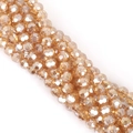 Champagnegouden 6 mm gefacetteerde glazen kralen voor DIY sieraden en handgemaakte kettingen - 6mm (Ongeveer 95-98 Stuks/Verpakking) / Gouden Champagne