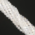 6mm gefacetteerde glazen kralen met AB-regenboogcoating voor DIY-sieraden - 6mm (Ongeveer 95-98 Stuks/Verpakking) / AB Wit