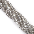 Filo di perle di vetro sfaccettate grigie da 6mm per creazione gioielli fai-da-te - 6mm (Circa 95-98 Pezzi/Confezione) / Grigio